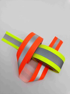 China high visibility fluorescent color OXford tape for clothings safety wear for sale