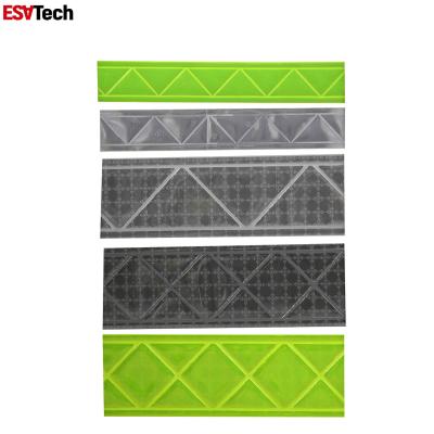China High Frequency Welded Prismatic PVC Reflective Tape For Sew On Garment for sale
