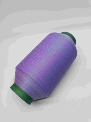 China Custom Embroidery Light Reflective Thread Knitting Yarn For T-Shirt Logo Clothing Purple for sale