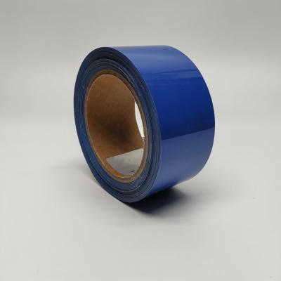 China Blauwe Htv-warmteoverdraagbare vinylfilm voor veiligheidskleding, Hi Vis reflecterende banden voor jassen Te koop