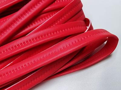 China Red Elastic Reflective Piping Ultrasonic Wave Strip Garments Accessories for sale