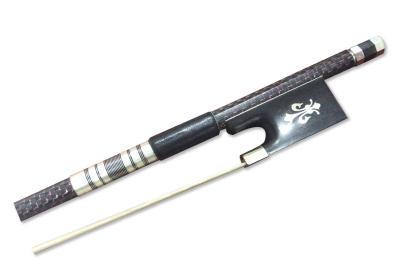 China 4/4  Lightweight wood covered carbon fiber bow, high grade carbon fiber violin bow for sale