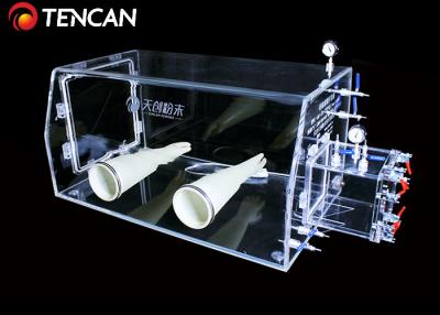 中国 実験室の透明なグローブ ボックスの水および酸素取り外し30mmの厚さ 販売のため