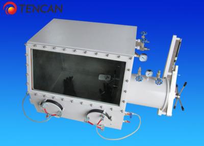 China caixa de luva do laboratório do vácuo de 800*650*650mm de aço inoxidável com cabine da transição à venda