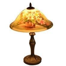 China TRH130002 13 inch Reverse Hand Painted Lamp glowing flower Grape glass table lamp factory for sale