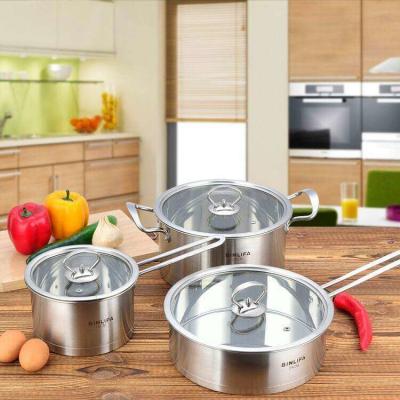 China stright body new type stainless steel cookware set with high quality ,16cm /20cm /24 cm cooking pot,stockpot for sale
