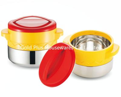 Cina 4pcs Camping food box thermos food warmer container stainless steel double heat preservation pot in vendita
