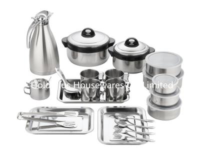 China 22pcs kitchen utensils stainless steel sealed box heat preservation soup pot seasoning box vacuum flask jug à venda