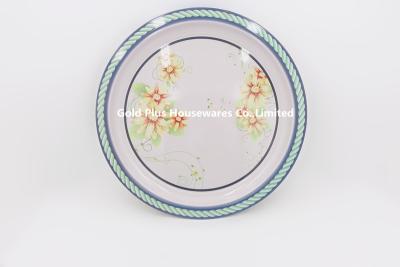 China 40cm Indian market flower theme breakfast tray round shape party food service tray with custom print à venda