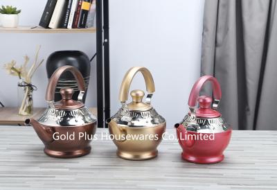 China 1L Kitchen accessory stainless steel gold coffee pot ancient greek classical style tea set coffee pot for sale