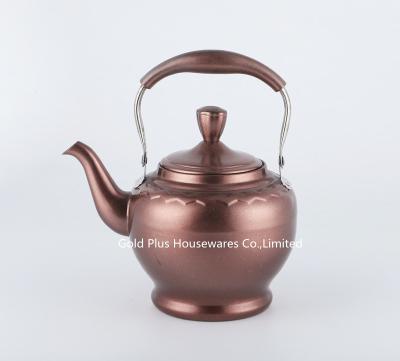 China 1L.1.5L,2L New arrival stainless steel coffee kettle stovetop tea pot with strainer bronze color coffee pot for sale