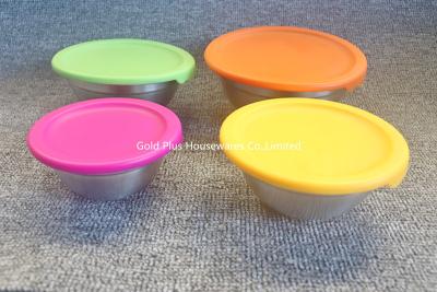 China 8pcs Personalized portable food container stainless steel leakproof mixing salad bowl with airtight lid for sale