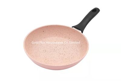China Granite pots and pans marble coating standard non-stick frying pan black handle 12cm small size forged frying pan à venda