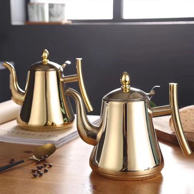China Restaurants frothing pitcher stainless steel unique tea pot gooseneck milk pot travel portable cafetiere french for sale