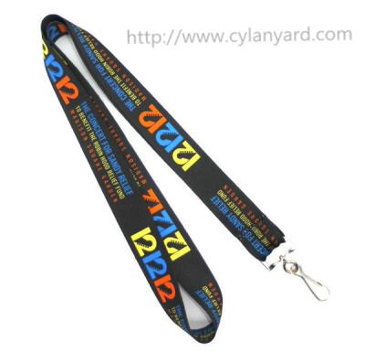 China Simple cheap full color branding promotional lanyard with metal J hook, for sale
