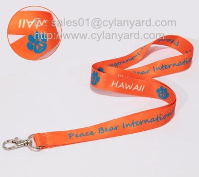 China Vibrant sublimation full color lanyards, cost saving sublimated print lanyards, for sale