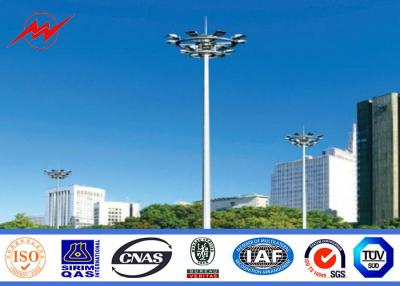 China Custom 25m Polygonal Stadium Football High Mast Light Pole For Seaport for sale