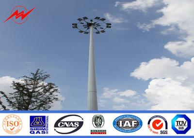 China Power Plants Lighting Conical 36m Square Light High Mast Pole With Auto Racing System for sale