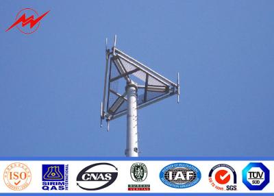 China Anticorrosive Mobile Communication Mono Pole Tower 100 FT With Hot Dip Galvanization for sale