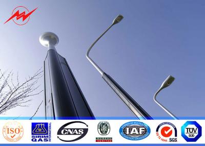 China Round / Octagonal 8m Hot Dip Galvanized Street Light Poles With 30w LED for sale