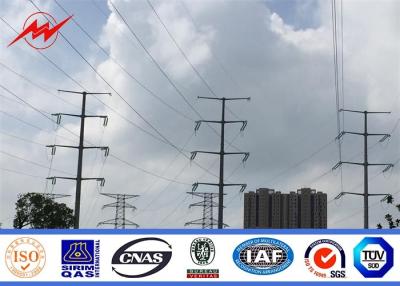 China Medium Voltage Electrical Power Pole , Customized Transmission Line Poles for sale