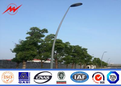 China Dual Outdoor 15m Steel Street Light Poles , High Mast Park Light Pole for sale