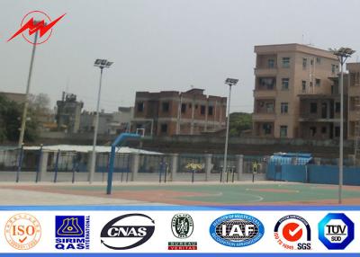 China Conical galvanized 25M High Mast Pole with round lantern panel for sport center for sale