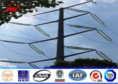 China 12M 650DaN Steel Utility Pole 3mm thickness Gr65 material for 110kv Distribution Power with 345 mpa for sale