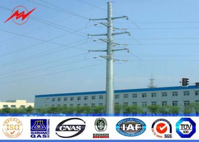 China 10M 2.5KN Steel Utility Pole Q345 material for Africa Electicity distribution power with galvanization for sale