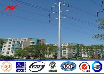 China 12sides 10M 2.5KN Steel Utility Pole for overhed distribution structures with earth rod for sale