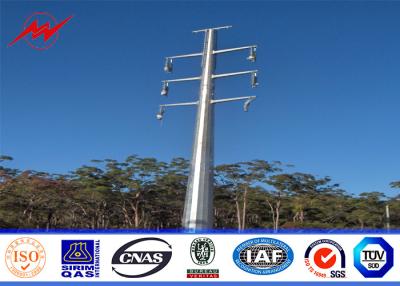 China thikcness poste para uso general de acero de los 20M 16KN 4m m para la línea eléctrica eléctrica con la capa blanca del polvo en venta