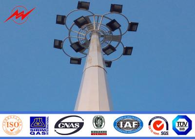 China Hoher Mast helle Polen des Gleitverbindungs-Bitumen-3mm 20m mit runder Lampen-Platte zu verkaufen