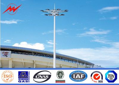 China Brazo doble de poste poste del alto palo tubular de acero de Gr65 solo/del triple ligero para el estadio en venta
