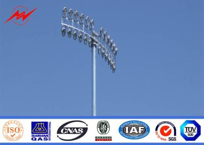 China 35M Polygonal High Mast Light Pole Sports Center Lighting With Winch System HPS Light for sale