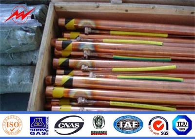 China UL Listed Underground Copper Ground Rod 0.25/0.3mm Cooper Thickness for sale