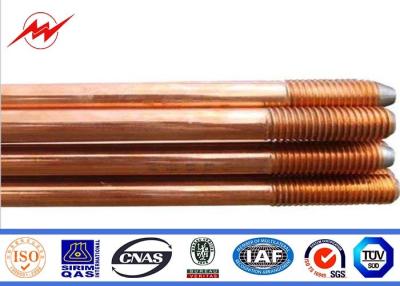 China Pure Earth Earth Bar Copper Grounding Rod Flat Pointed 0.254mm Thickness for sale