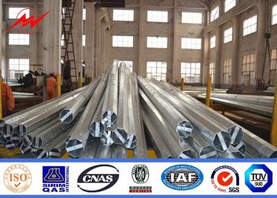 China 40ft Galvanized Steel Pole A123 Standard Steel Transmission Poles for sale