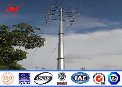 China 66 Kv Steel Electrical Power Pole / Transmission Pole High Steel Yield Strength for sale