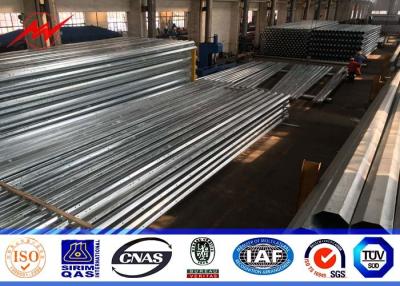 China Round Section Transmission Galvanised Steel Poles 15m 24KN With ISO Approved for sale