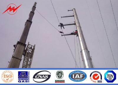 China 8m 10m 12m Electric Transmission Steel Power Pole Gr65 Tubular / Ladder Welded for sale