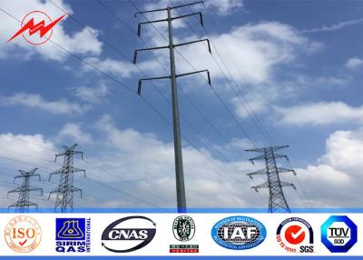China 14M 12 Sides Galvanized Steel Pole 500 KV High Voltage Transmission Line for sale