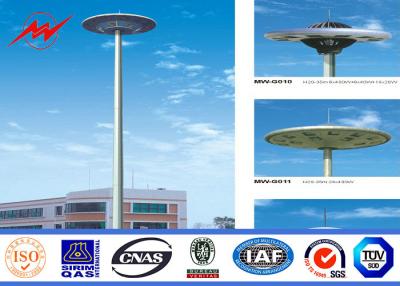 China 23m 3 Sections HDG High Mast Lighting Pole 15 * 2000w For Airport Lighting for sale