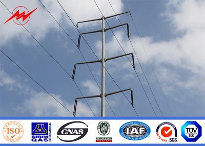 China 400 KV Steel Utility Galvanized Steel Poles With Shock Resistance Power Line for sale