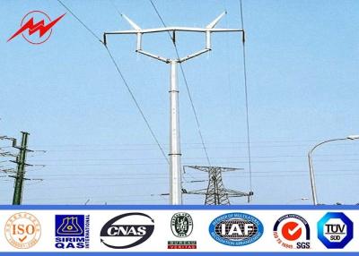 China ASTM A123 Galvanized Standard Steel Power Pole Distribution 69 KV Power Line Pole for sale