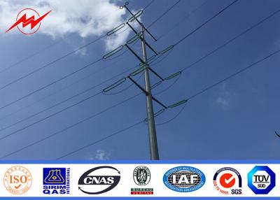 China 550 KV Outdoor Electrical Power Pole Distribution Line Bitumen Metal Power Pole for sale