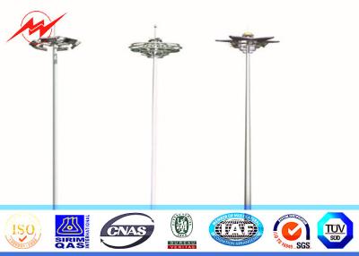 China Q345 Steel HDG 40M 60 Lamps High Mast Tower Steel Square Light Poles 15 Years Warranty for sale