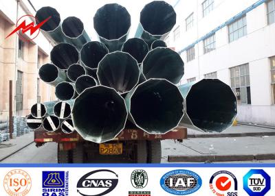 China 30KN postes de acero galvanizados Gr65 10 kilovoltios - 550 kilovoltios de corrosión anti poste de acero tubular en venta