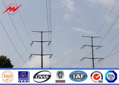 China Anticorrosive 14m 500Dan Steel Power Pole For Power Transmission Electric Line for sale