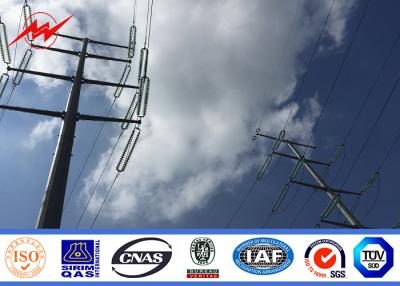 China 240kv Metal Transmission Line Poles 18m Electric Power Pole For Steel Pole Tower for sale