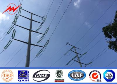 China el 16m los 20m los 25m galvanizaron la corriente eléctrica poste para la capa del poder de 110 cables del kilovoltio en venta